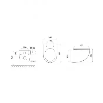 Miska WC wisząca z deską - Lavita Monoblow 3.0 - System wirowy